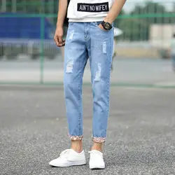 Дешевые оптовая продажа Новинка 2019 года осень зима Лидер продаж для мужчин модные повседневные джинсовые штаны MP420