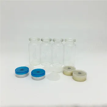 

500pcs 10ml Clear Injection Glass Vial With Flip Off Caps & Stopper Small Medicine Bottles Experimental Test Liquid Containers