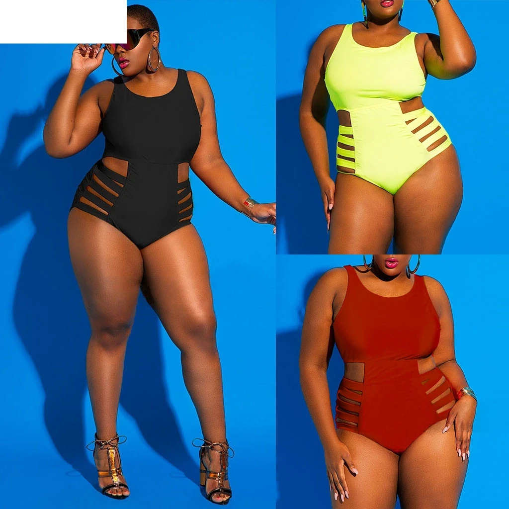 

JAYCOSIN 2019 Summer Women Plus Size One-Piece Monokini Swimwear Push Up Bikini Swimsuit Beachwear Flounce 19JUN14