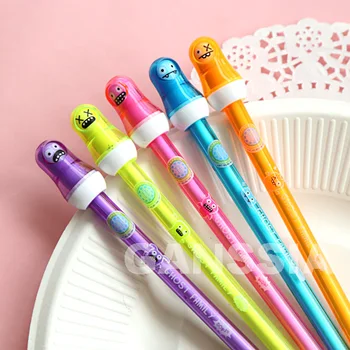 

1PC/lot Funny doll series erasable gel pens Cute design 0.5mm pen School office escolar stationery supplies (ss-1262)