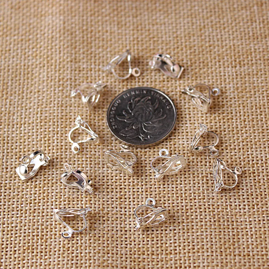 

jewelry making clip on earrings findings no need ear pierced non piercing with loop tassel earring diy brincos wire hook