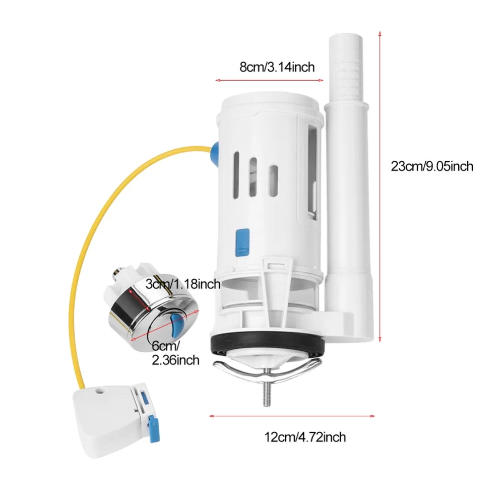ABS пластиковый сливной клапан для туалета, кран с кнопкой, двойной сливной клапан, водяной клапан, аксессуары, инструменты