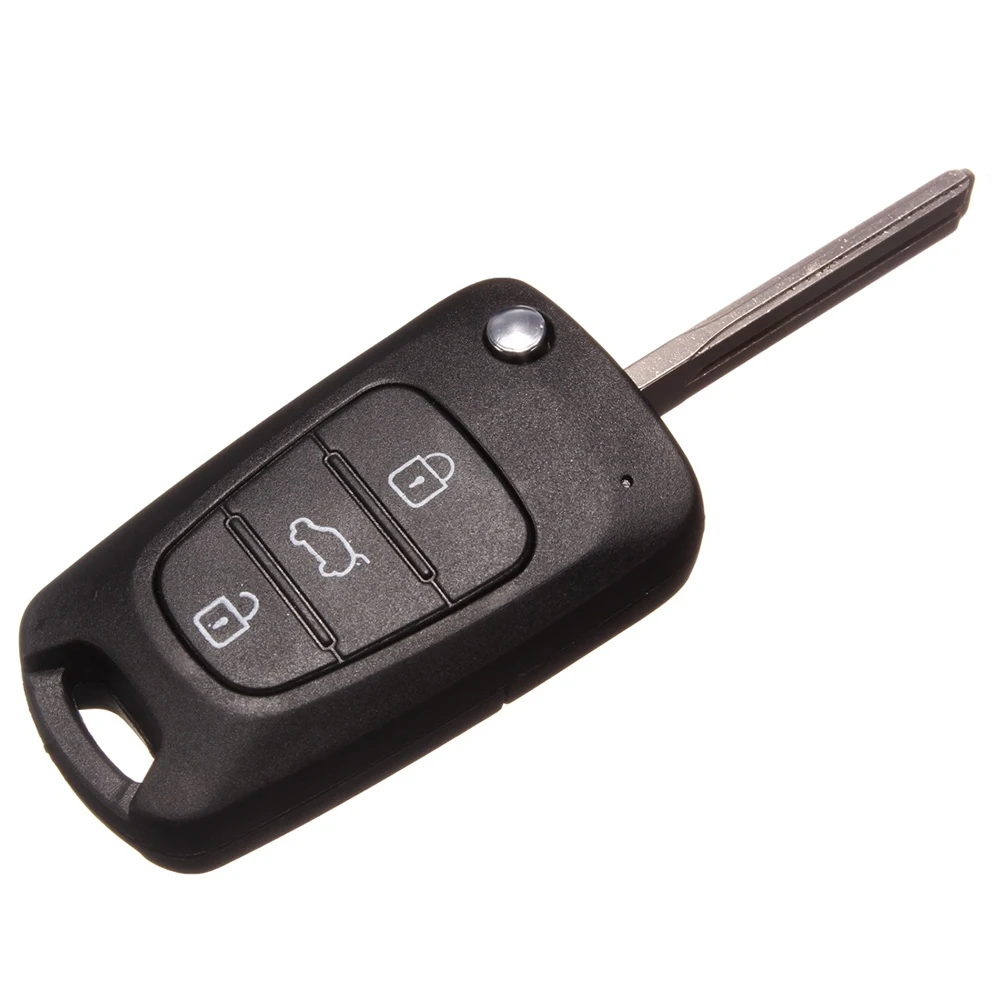 

new Button Remote ABS Durable Flip Folding 3 Fob Shell Uncut Blade For HYUNDAI i20 i30 High Quality 56x30x15mm