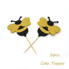 Omilut Bumble Bee Party Decoration Bumble Bee Cake Topper What Will It Bee Birthday Banner Wedding Decoration Supplies bumble bee chunk light tuna in water