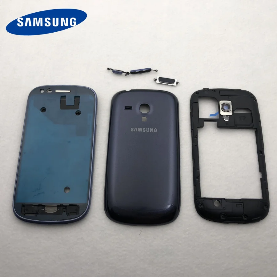 

Original Full Housing Case Middle Frame+ Back Cover+ keypads Replacement Parts For Samsung Galaxy S3 mini i8190 GT-i8190