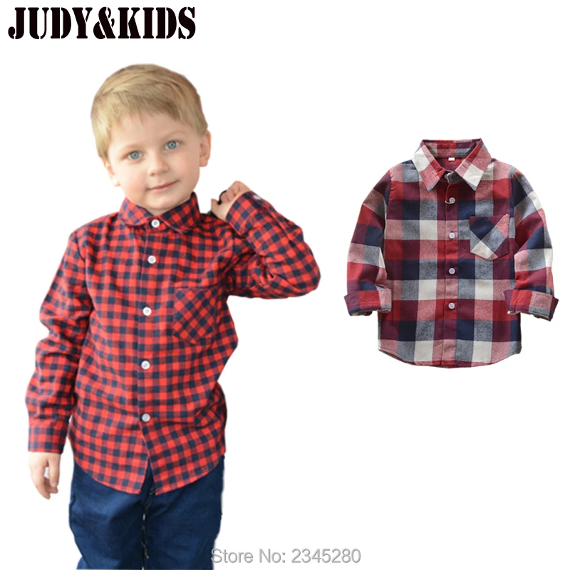 Chemise Pour Garcons Filles Bebe Chemises Chemise A Carreaux Enfant Garcon Blouse Coton Tops Marque Polo A Manches Longues Ecole Garcons Vetements 10 Annee Aliexpress