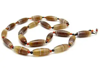 

free shipping Real 100% Natural Tibet Old Day Eyes Beads Talisman Necklace Pendant