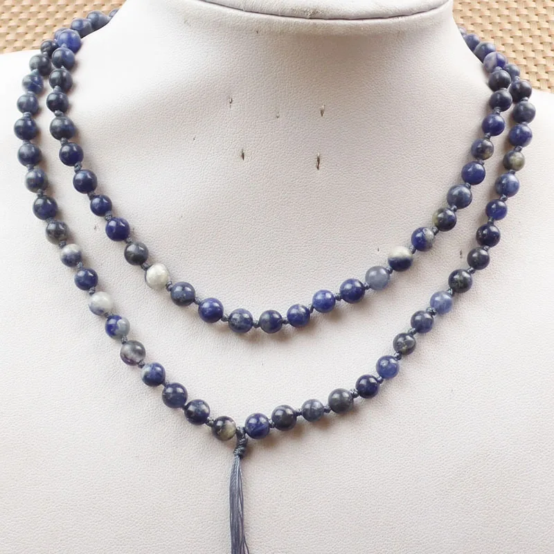 

(1Strand/lot) Wholesale 108Pcs 6mm Sodalite Round Beads Necklace 30 inch SAM_7786