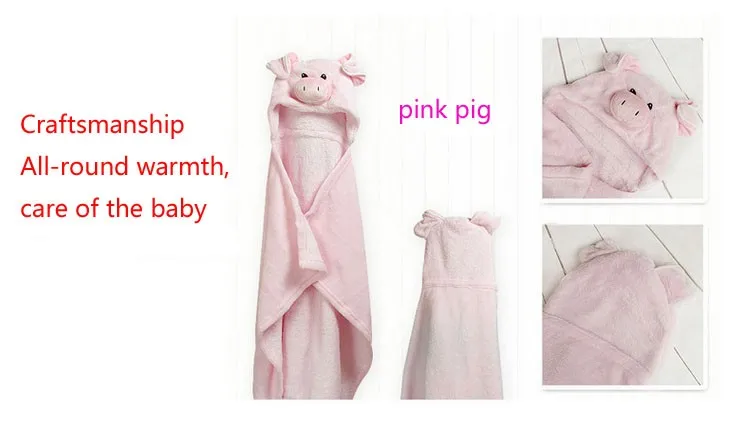 С капюшоном животных детское одеяло для новорожденных/маленьких Для ванной Полотенца/Детские Для ванной халат Плащ прекрасный мягкий