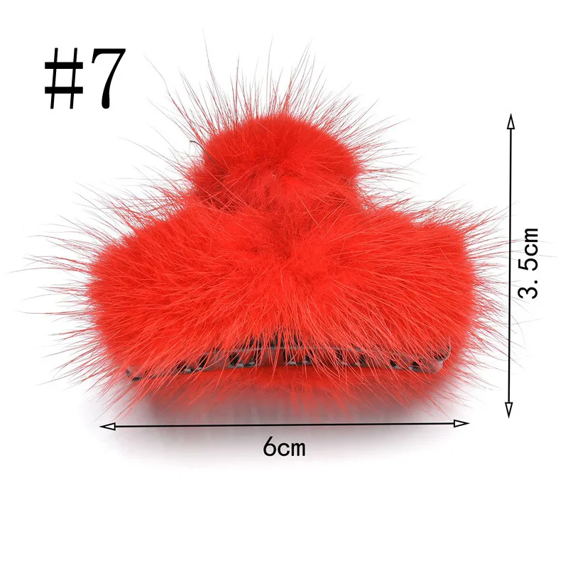 Модные женские зимние элегантные зажимы для волос, меховые аксессуары для волос, заколки для волос для девушек, женские зажимы, Модные осенние головные уборы