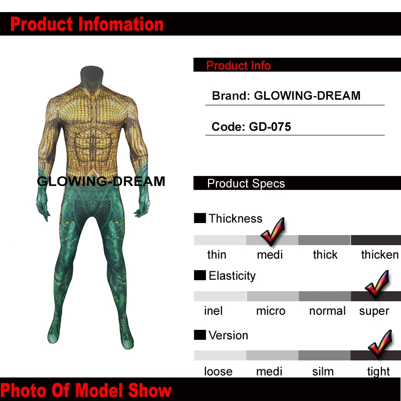 Светящийся-мечта высокого качества 3D принт костюм аквамена мышечный оттенок Аквамен Косплей Костюм с U молнией для Хэллоуина Вечерние