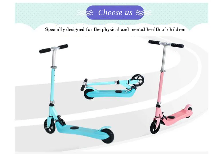 Cheap OUXI Children Folding Electric Scooter Two-Wheel Smart E-Scooter With Light Weight Kick Electric Skateboard For Kids Three Color 6