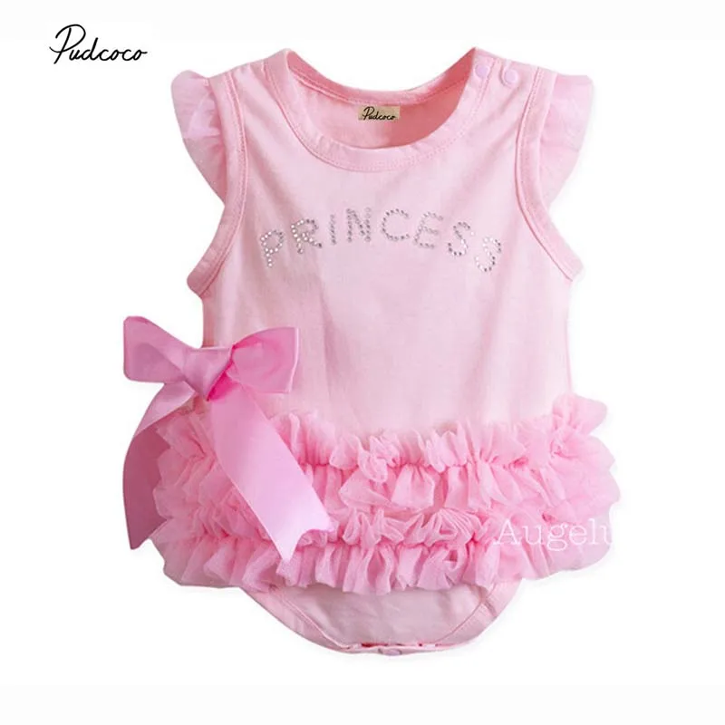 

Pudcoco 2018 Newborn Infant Kids Baby Girl Boy Bodysuit Cute Princess Tulle Tutu Jumpsuit Outfit Summer Clothes 0-24M