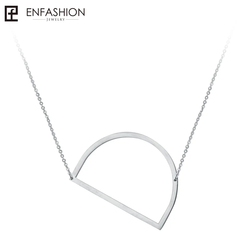 Enfashion ожерелья с подвесками в виде букв Alfabet первоначальное ожерелье колье из нержавеющей стали женское ювелирное изделие колье - Окраска металла: D