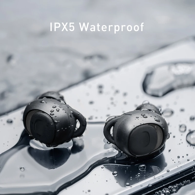 HAVIT بلوتوث سماعة V5.0 TWS البسيطة سماعات لاسلكية في الأذن الرياضة IPX5 للماء مع 2200 mAh مربع قابلة للشحن سماعة I93