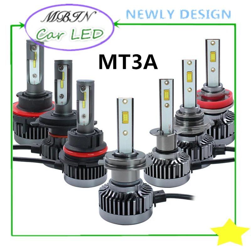 Заводская цена 50 наборов MT3A H1 H3 H7 H8 H11 9005 9006 880 881 H4 9004 9007 H13 60 Вт 8000LM 12v светодиодные фары авто лампы