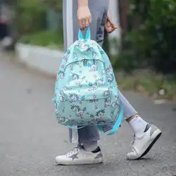 Простой дикий ученик средней школы Рюкзак Японский водостойкий женская сумка Корейская версия мультфильм рюкзак с единорогом