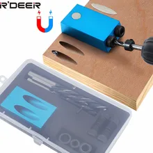 Карманное отверстие джиг сменный 6 8 10 мм сверлильный направляющий Магнитный задний джиг набор деревообрабатывающее сверло для деревянного соединения