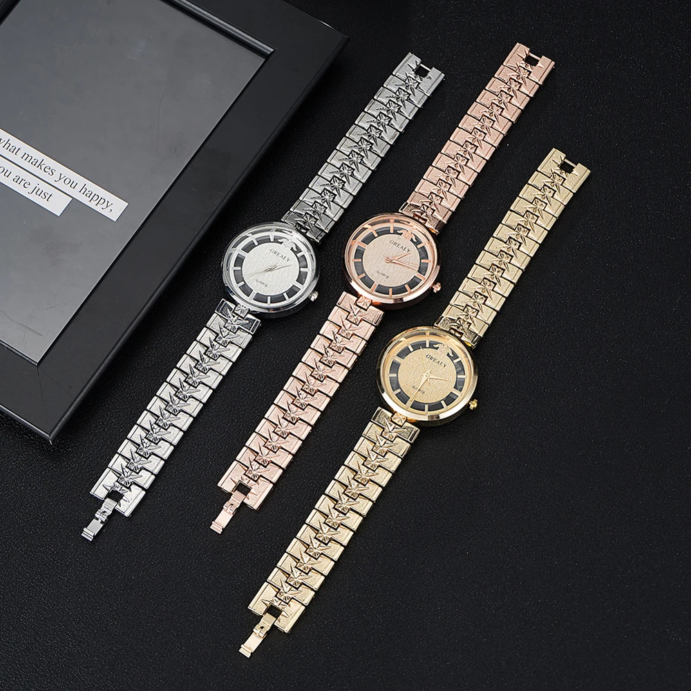4 шт Женские часы дизайнерский браслет часы набор с 2 шт популярный браслет из нержавеющей стали для подарка часы коробка топ хит