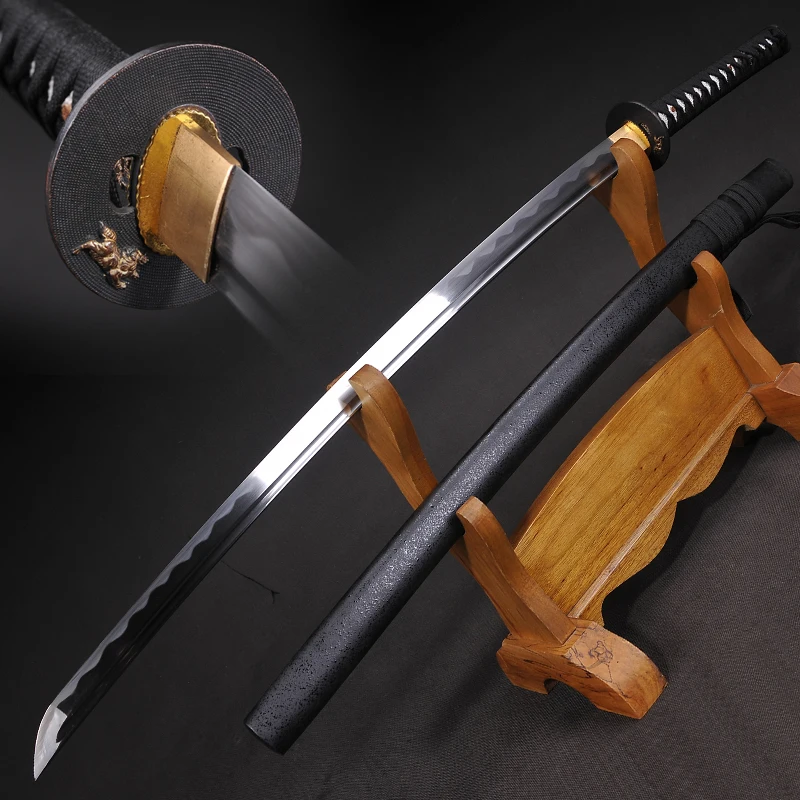 

Japanese Samurai Sword Hand fine polished Katana Oil Quenched T10 Steel Fine hand polished Full Tang Blade Very Sharp