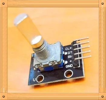 

Free Shipping!!! 10pcs 360-degree rotary encoder modules / KY-040 FOR / 5v