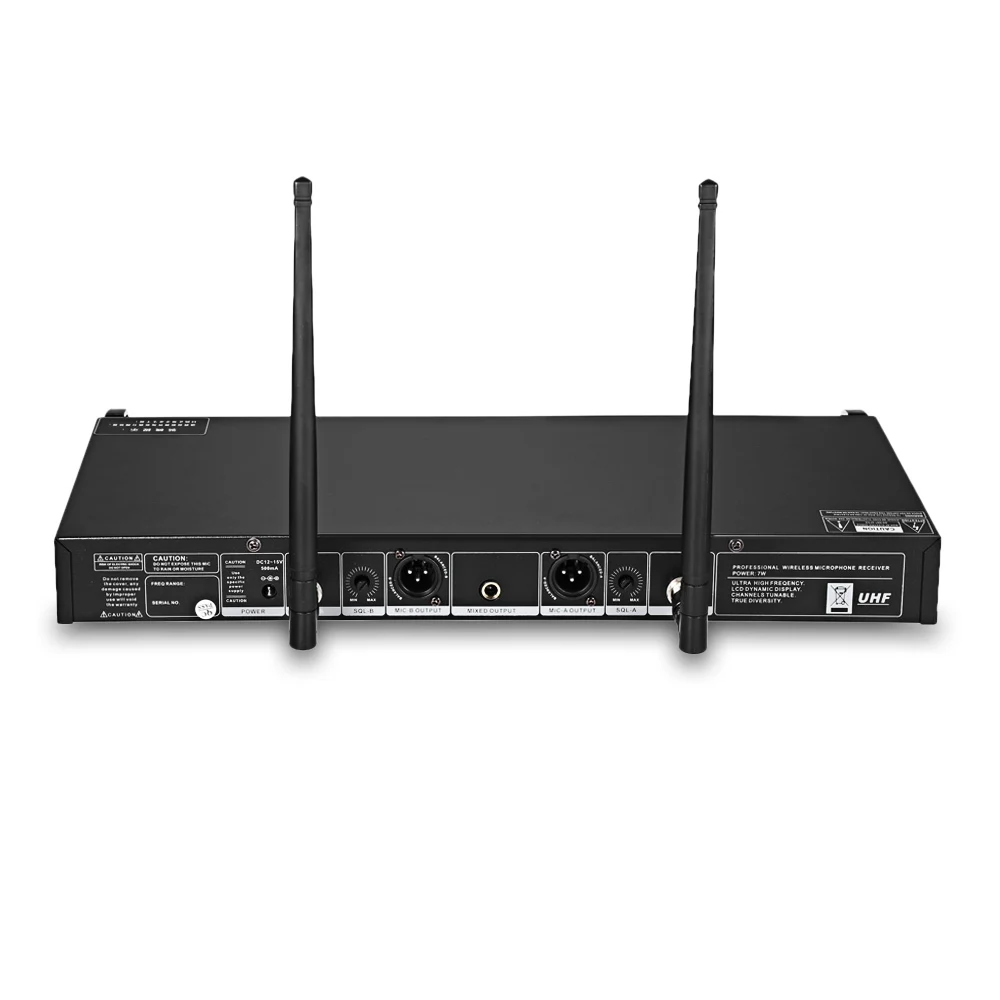 Weisre U 8030 Профессиональный Двухканальный UHF Беспроводной КТВ Микрофон комплект 2