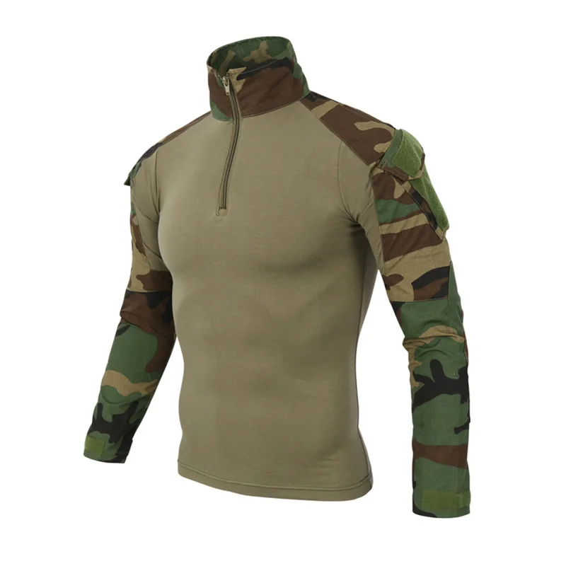 Мужская армейская тактическая футболка SWAT Soldiers Военная Боевая футболка мужские камуфляжные рубашки с длинным рукавом мужские Пейнтбольные топы тройники Новинка - Цвет: Jungle 1003