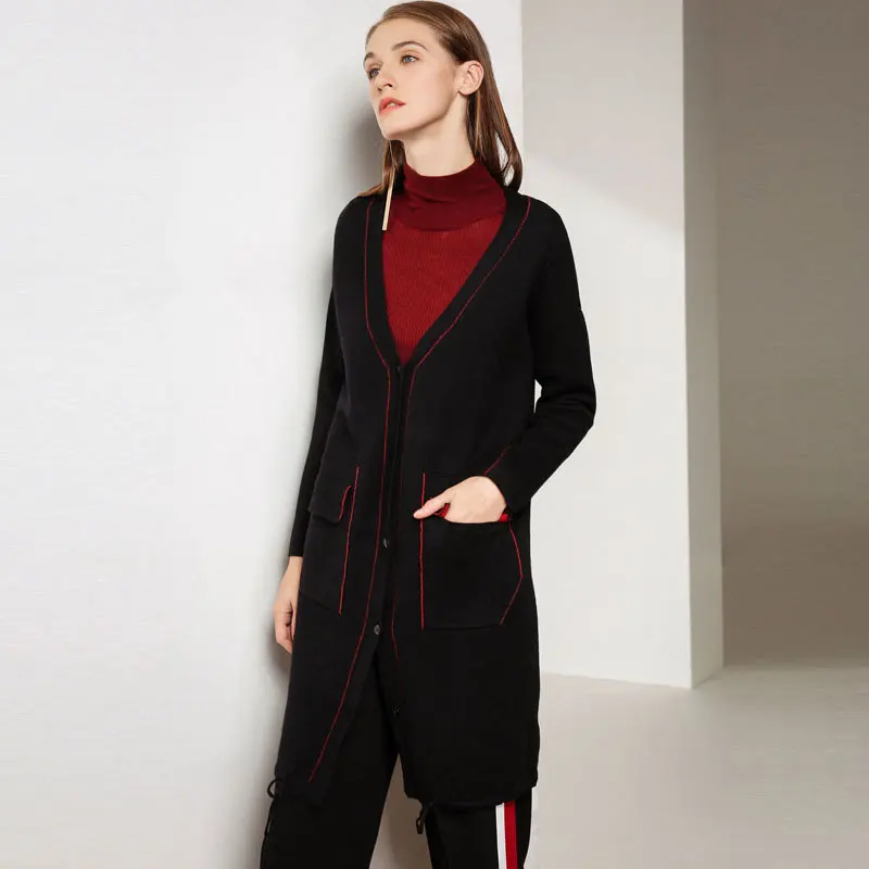 ^Cheap 2019 Women V-neck Long Cardigans High Quality Wool Knitting Sweaters Overcoats Long Sleeve Ladies Outwear Jumpers ^Cheap 2019 Women V-neck Long Cardigans High Quality Wool Knitting Sweaters Overcoats Long Sleeve Ladies Outwear Jumpers