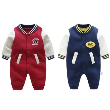 

2019 New boys and girls baseball wardrobe baby jumpsuit baby clothes baby boy romper new born baby girl clothes