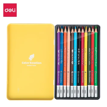 

Deli Colored Pencil Smooth Rich Tin Box 12 Color 24 Color 36 Color EC00205 EC00225 EC00235