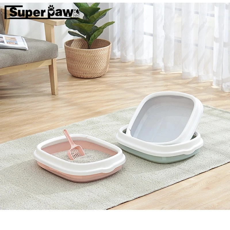 

Portable Cat Bedpans Semi Closed Anti-splash Kitten Toilet Cats Litter Box Plastic Bedpan Case Pet Supplies with Scoop MDD20