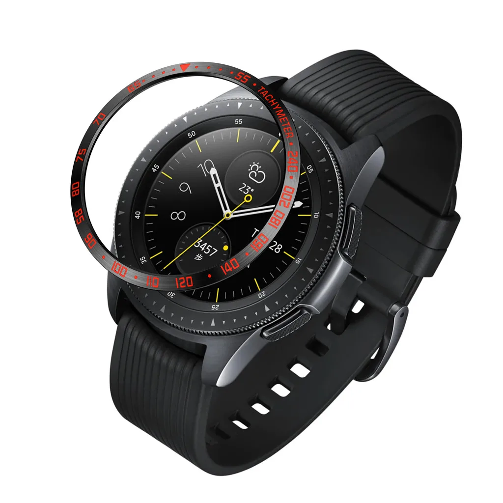 

New Style For Samsung Galaxy Watch 42MM Bezel Ring Adhesive Cover Anti Scratch Metal unique Bezel Ring Watch