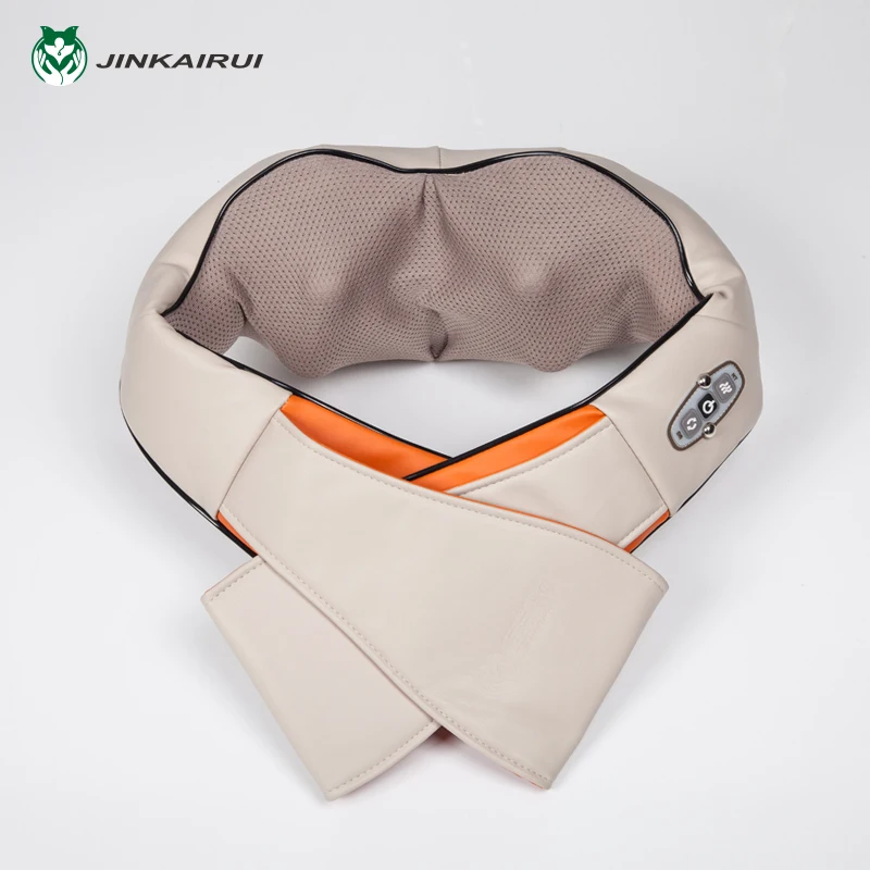 Jinkairui U Shape Car/Home/Office Neck Massager Electrical Shiatsu Shoulder Back Body Massagers Infrared 3D Massagem