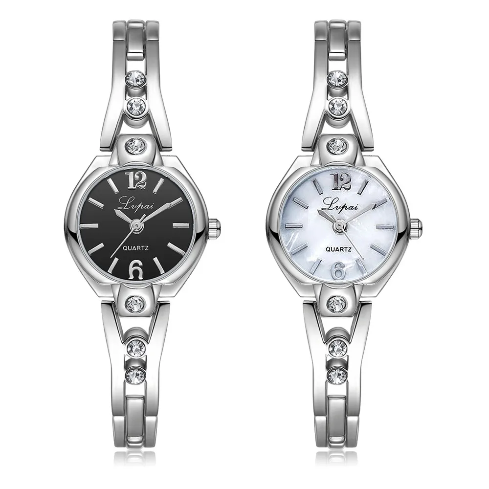 Lvpai женские часы-браслет из нержавеющей стали Стразы кварцевые наручные часы подарок часы женские наручные часы#5/22