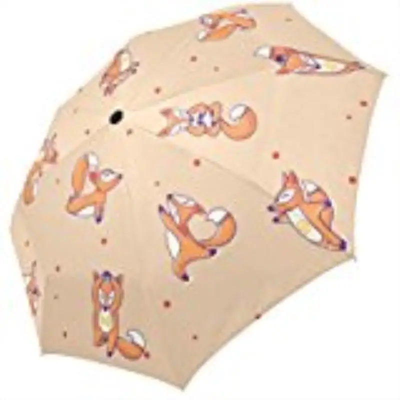 Милый складной зонт в виде лисы, в горошек, на заказ, складной зонт от солнца, дождя, ткань, алюминий, высококачественный складной зонт