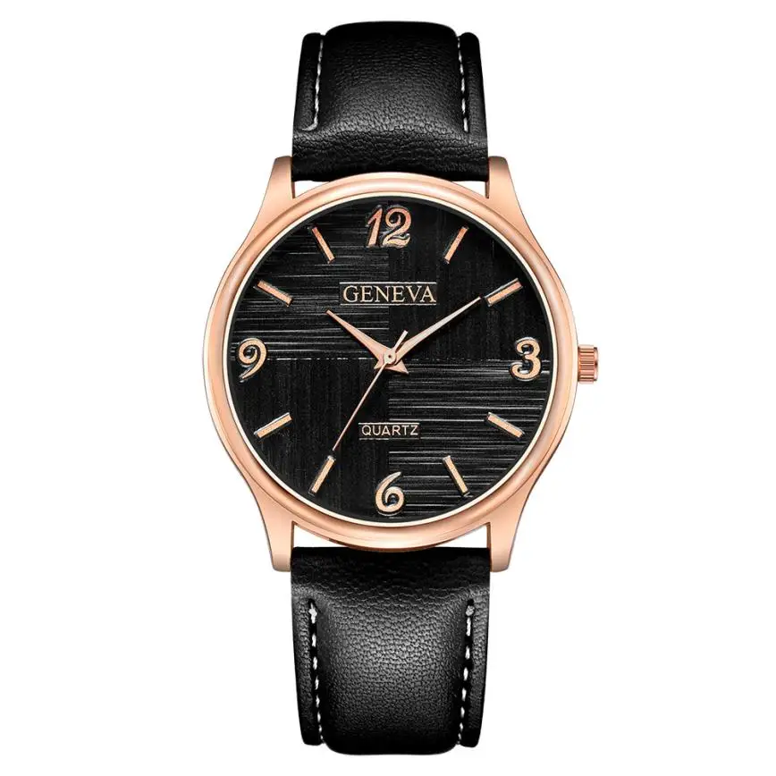 

2018 Luxury Men's Quartz Wrist Watches Leather Watch Strap Round Analog Quartz Slim Dial Casual Watch For Men horloges mannen A2
