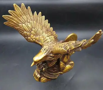 

Copper Statue China Pure copper spreading its wings and flying eagle statue Free Shipping