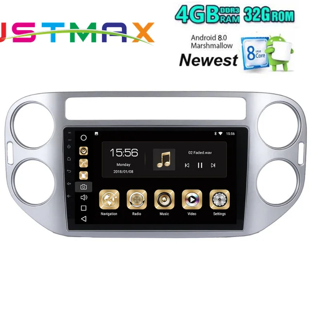 Автомобиль 2 Din Android 8 0 gps для Volkswagen Tiguan 2008 2015 авто навигации головное устройство