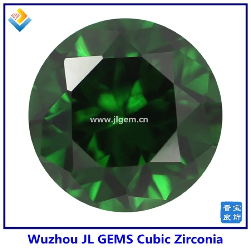 

(100PCs/Lot) Free Shipping Round Green Cubic Zircon Loose Stone 1.0mm-3.0mm /AAAAA Green Cubic Zirconia Stone Jewelry