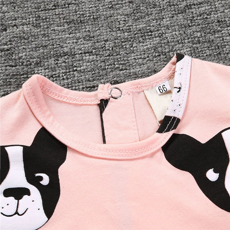 Одежда для новорожденных, летняя одежда с короткими рукавами и принтом собаки, хлопковые Боди унисекс для малышей, детская одежда, одежда