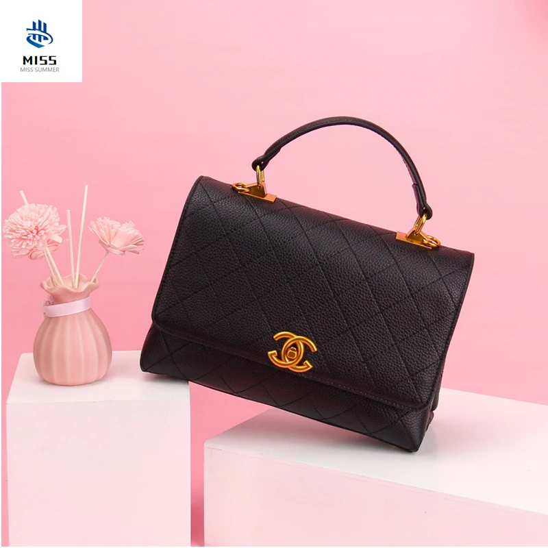 

2019 new Fashion luxury design handbag Genuine Leather Chain small square package Shoulder Bags High quality diagonal package