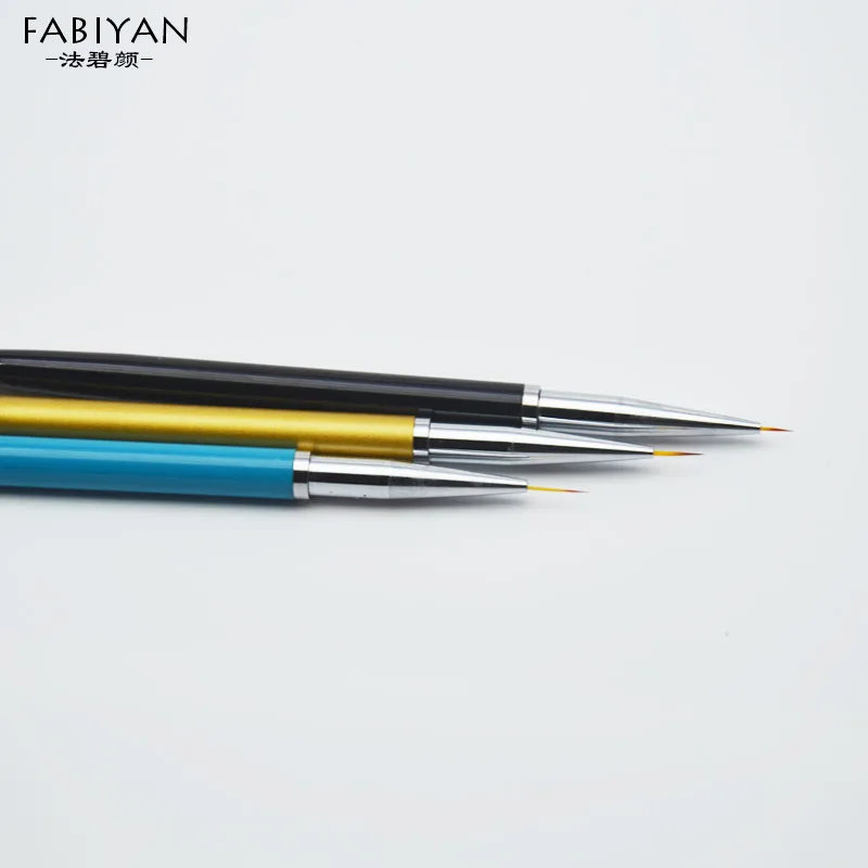 

3Pcs Set Nail Art Carving Painting Drawing Line Flower Design Brush Pen Metal Handle Polish Gel UV Acrylic Manicure 3D Tips Tool