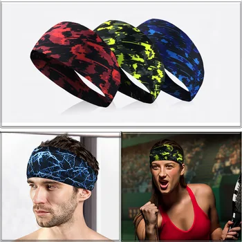 

Sale Men Hair Bands Sweat Headband Absorbent Women Accessories Sport Yoga Head Elastic Sweatband Cycling Safety Soft