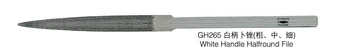 

jewelry dental gold silver metal fixing engraving burnishing tool,wholesale alibaba GH268 white handle halfround files goldsmith
