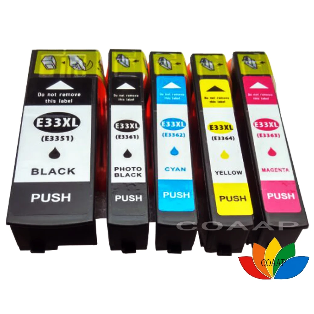 

5pcs Compatible ink cartridge T3351 T3361 T3362 T336 T3364 for Epson Expression Premium XP-530 XP-630 XP-635 XP-830 Printer