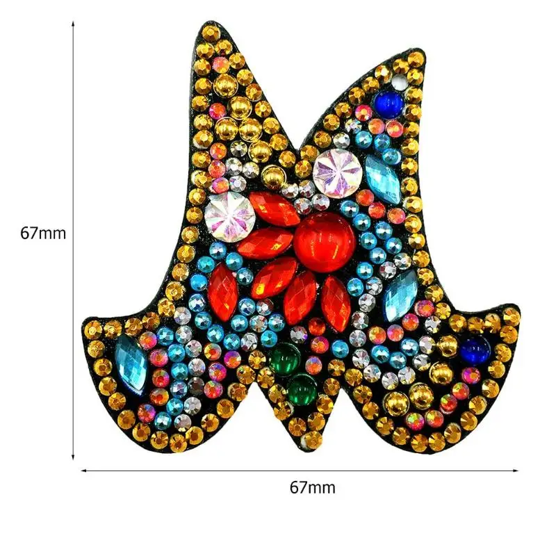 DIY 26 Английский брелок на ключи в форме буквы алмазная живопись буквы набор для начинающих Алмазная вышивка крестиком женская сумка для девочек брелок-подвеска подарки - Цвет: M