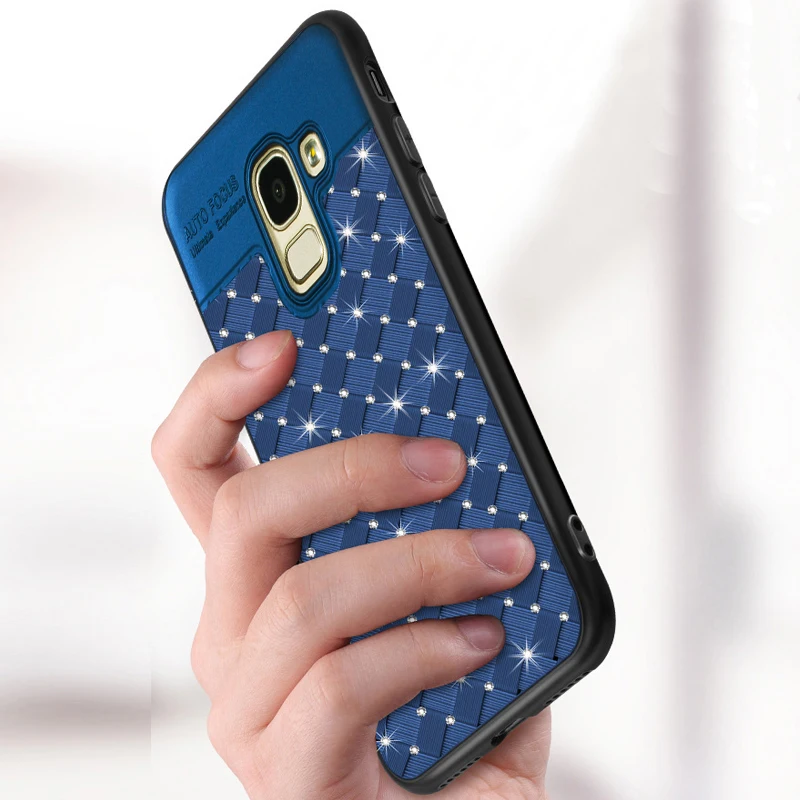 YonLinTan Блестящий Алмазный 3D чехол для Samsung galaxy j4 2018 A6 J6 на силиконовый роскошный