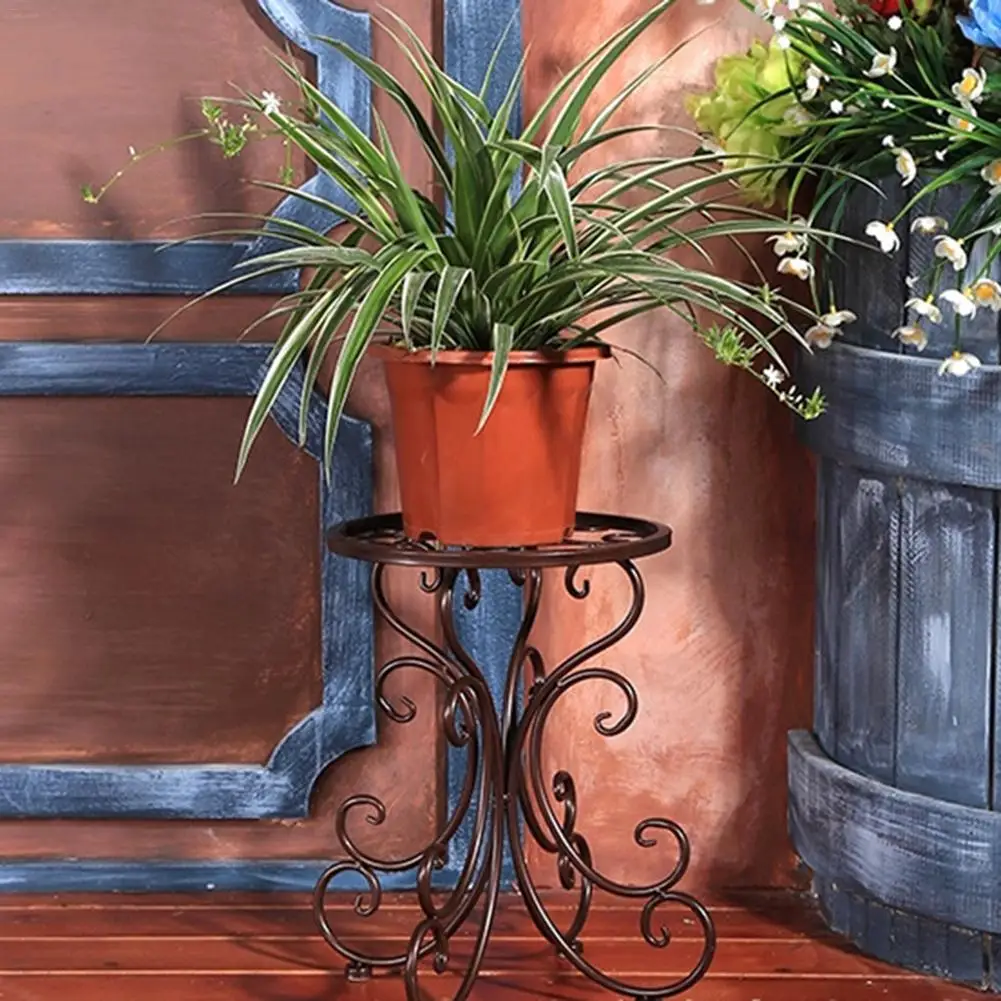 Copper Metal House Plant Flower Pots Black Display Stand Planter Holder Indoor 