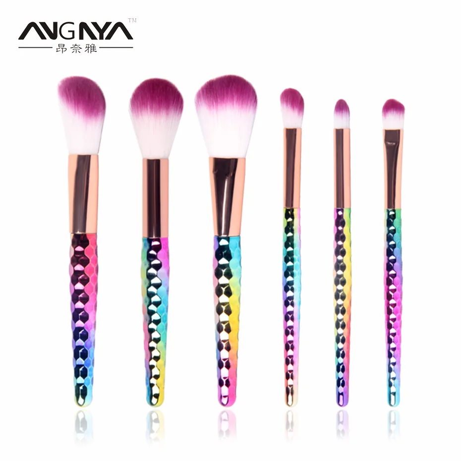 New Arrival ANGNYA 6Pcs Makeup Brushes Fantasy Eyeshadow Lip Blush Foundation Powder Gradient color Makeup Brush