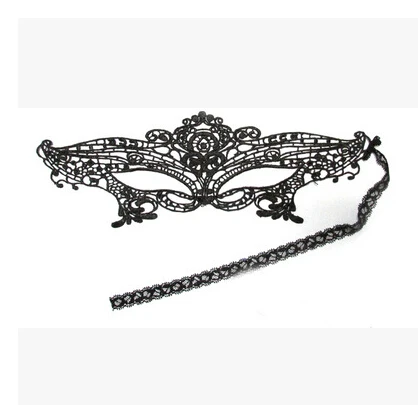 Nightclub queen! Sexy lingerie Black Lace Hollow Goggles Mask Catwoman uniform temptation